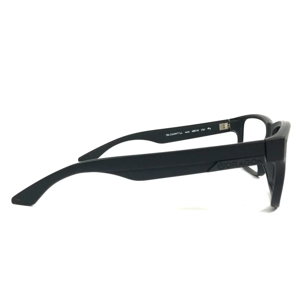 Dragon Eyeglasses Frame DR COUNT LL 002 Matte Black Rectangle Full Rim 58-15-140